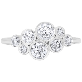 18KT White Gold 0.85ctw Round Brilliant Cut Diamond Ring