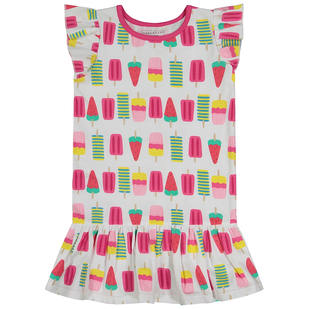 Andy & Evan's 2 pack Girl's Dresses - Flamingo Icecream