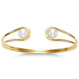 18KT Yellow Gold 7.5-8mm Cultured Freshwater Pearl Bracelet