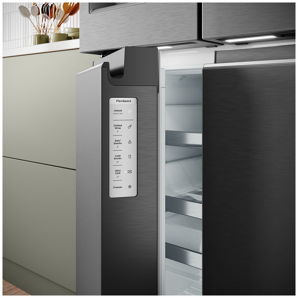 Westinghouse 609L French Quad Door Fridge Matte Black WQE6170BB Westinghouse 609L French Quad Door Fridge Matte Black WQE6170BB