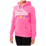 Superdry Women's Hoodie - Fluro Pink Snowy White