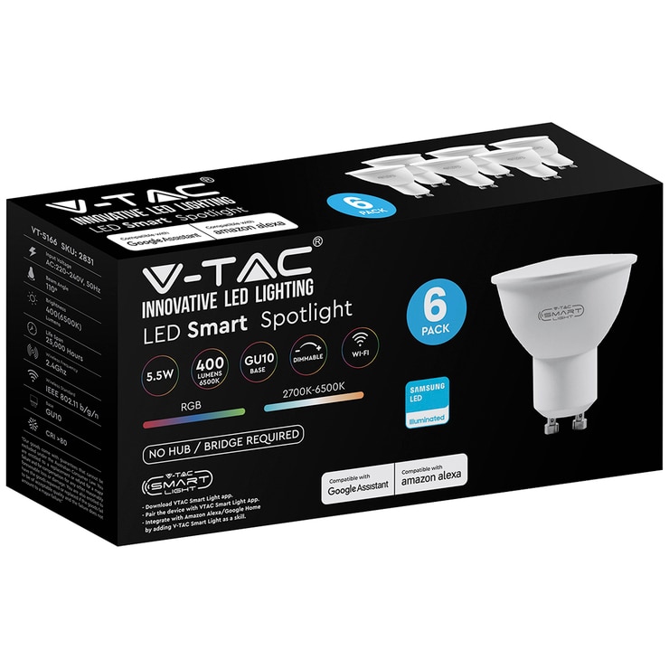 VTAC LED Smart Bulbs GU10 6pk Costco Australia