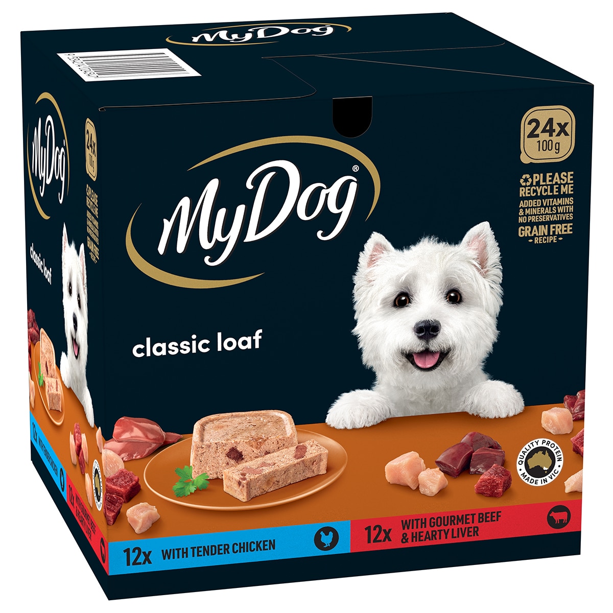 My Dog Chicken & Beef And Liver Classics Wet Dog Food 48 x 100g