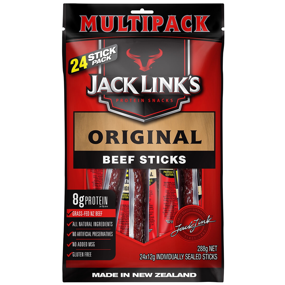 Jack Link's Original Beef Sticks 24 x 12g