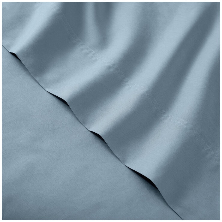 Purely Organic 300TC Cotton Sheet Set 4 Piece King Pale Blue