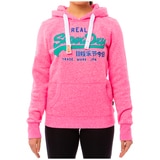 Superdry Women's Hoodie - Fluro Pink Snowy Green