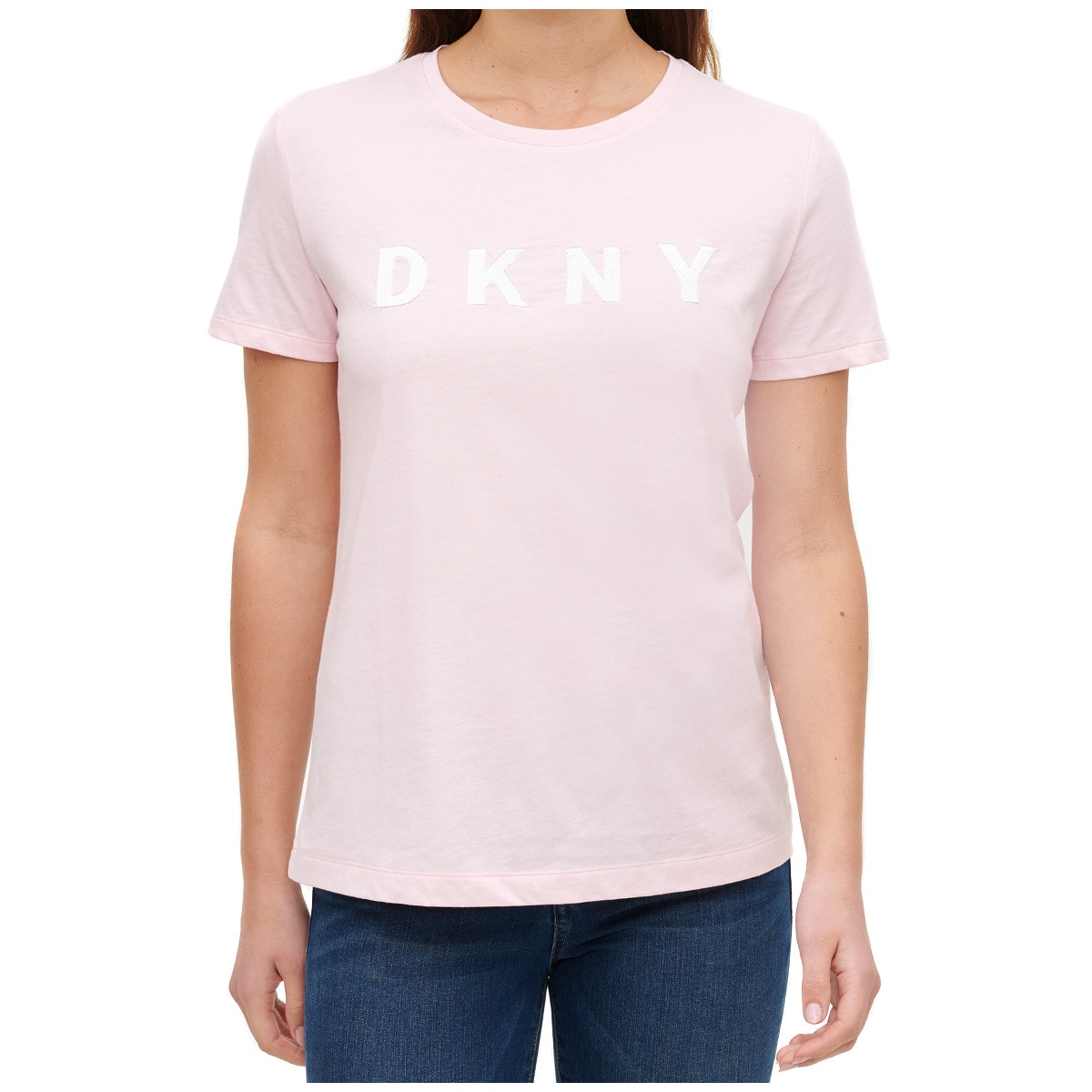 DKNY Women's Logo Tee - Cherry Blossom Pink