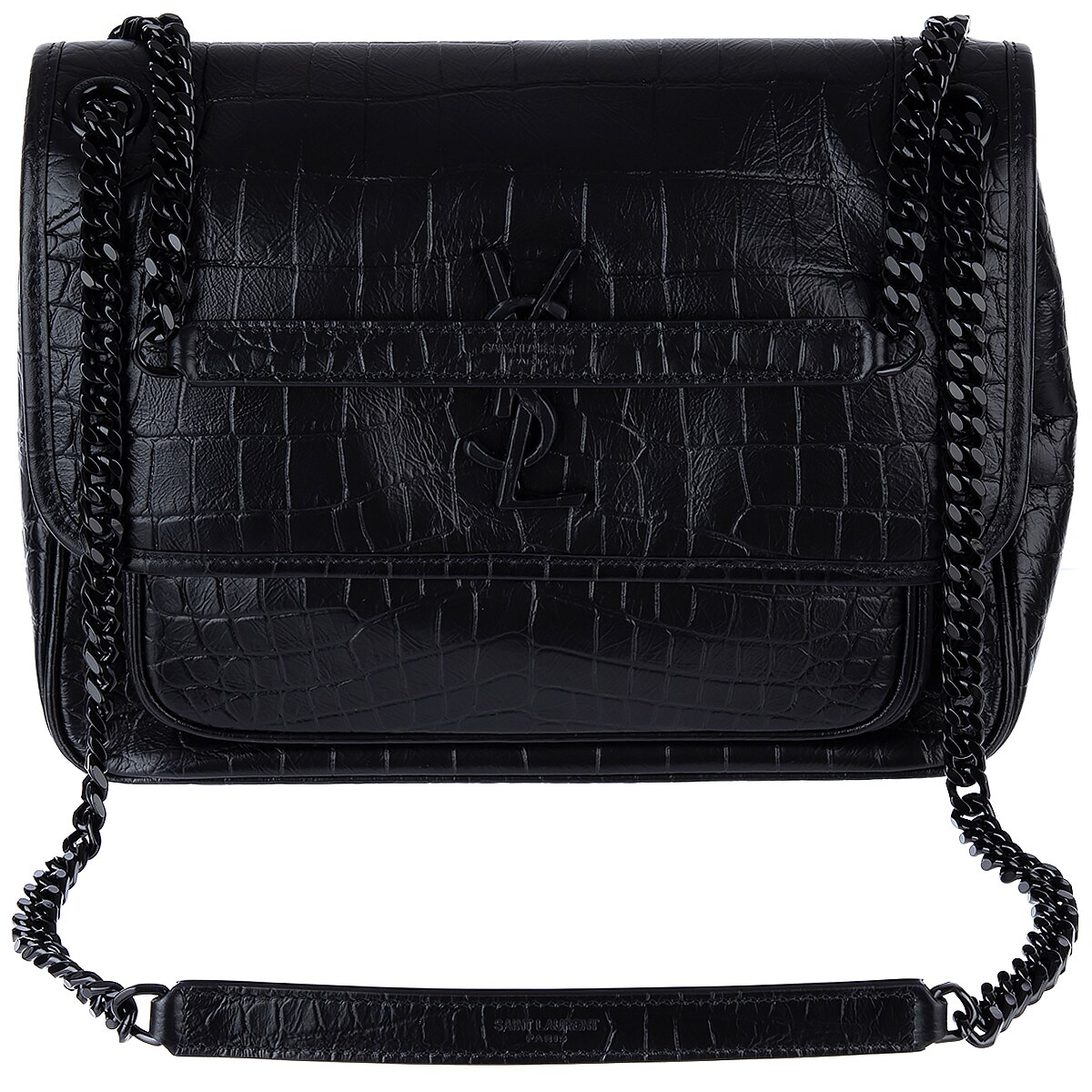 ysl niki croc embossed
