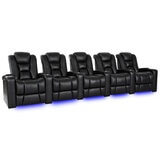 Valencia Theater Seating Venice 5 Seater Recliner Black