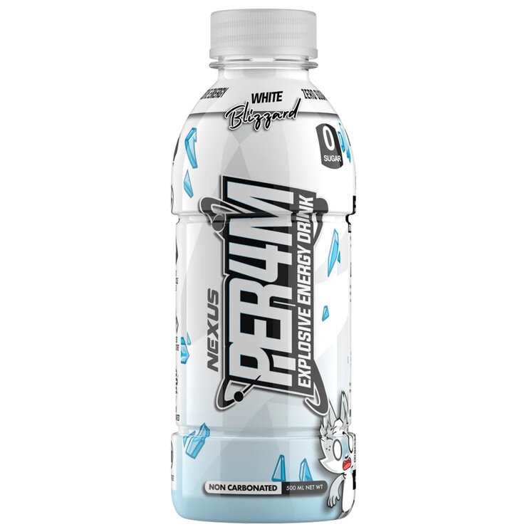 Nexus Per4m Pre-Workout Non Carbonated Drink 12 x 500ml White Blizard