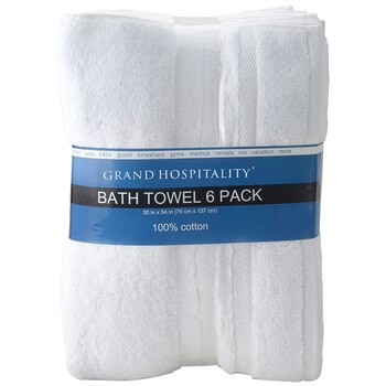 Grand Hospitality 6pk Bath Towel