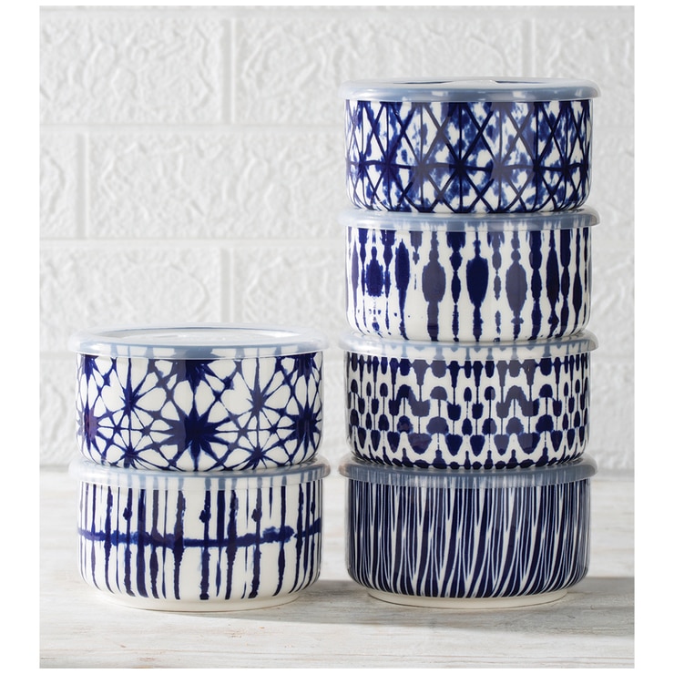 Signature Housewares Embossed Bowls with Lids 6pc Costco Australia