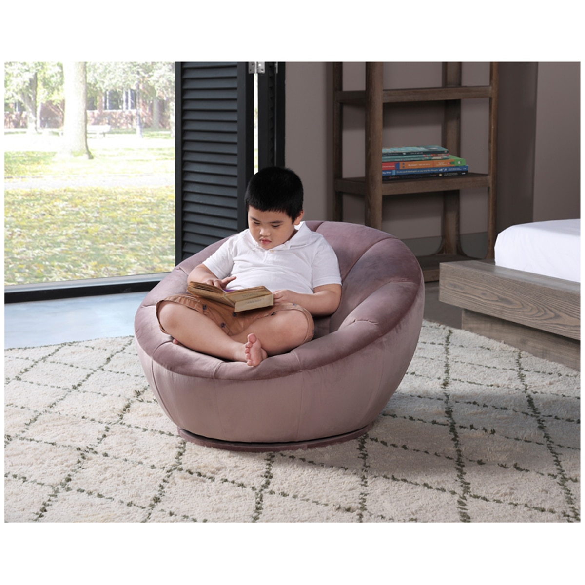 Living Style Swivel Chair Pink Costco Australia