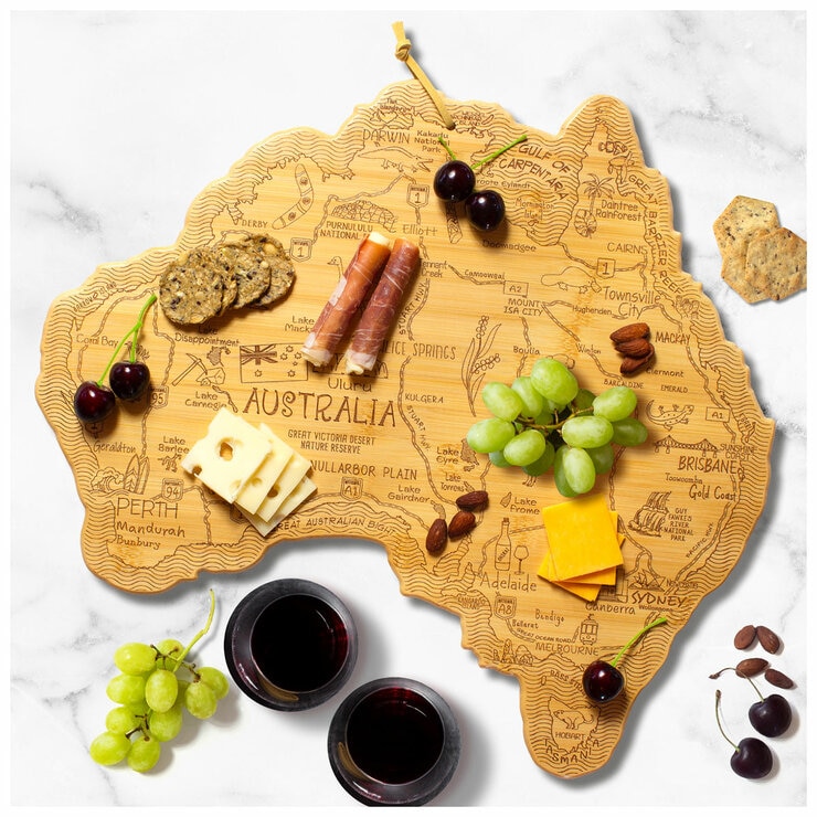 Totally Bamboo Australia Shaped Cutting Board
