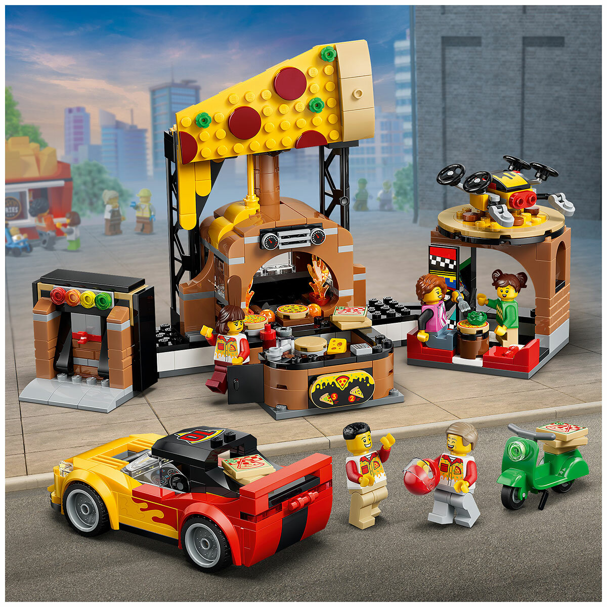 LEGO City Pizza Delivery Experience with Vehicles 60496