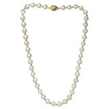 14KT Yellow Gold White Pearl Gold Ball Necklace