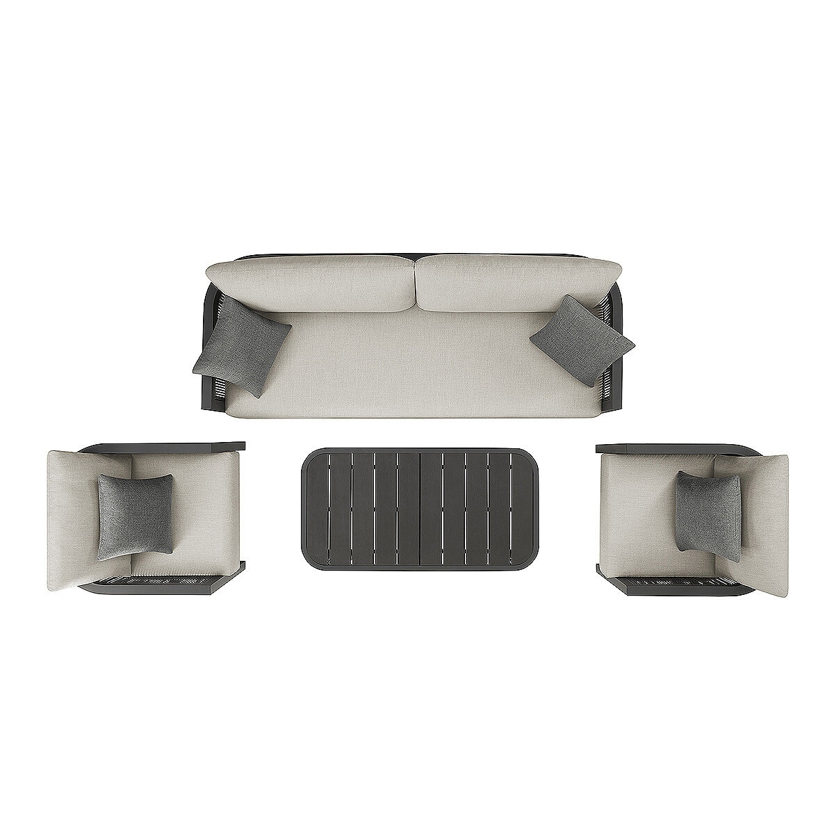 Henredon Saddleton 4 Piece Outdoor Seating Set