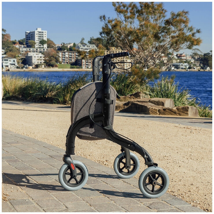 Altus Premium Lightweight 3-Wheel Rollator Walker with Convenient Storage Bag