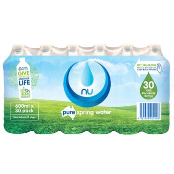 Nu-Pure Spring Water 30 x 600ml