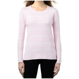 Kirkland Signature Ladies' Crewneck Sweater - Pink/Ivrory Stripe