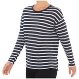 JAG Ava Stripe Tee - Navy/White