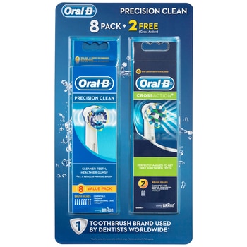 Oral B Precision Clean & Cross Action Electric Toothbrush Heads 10pk