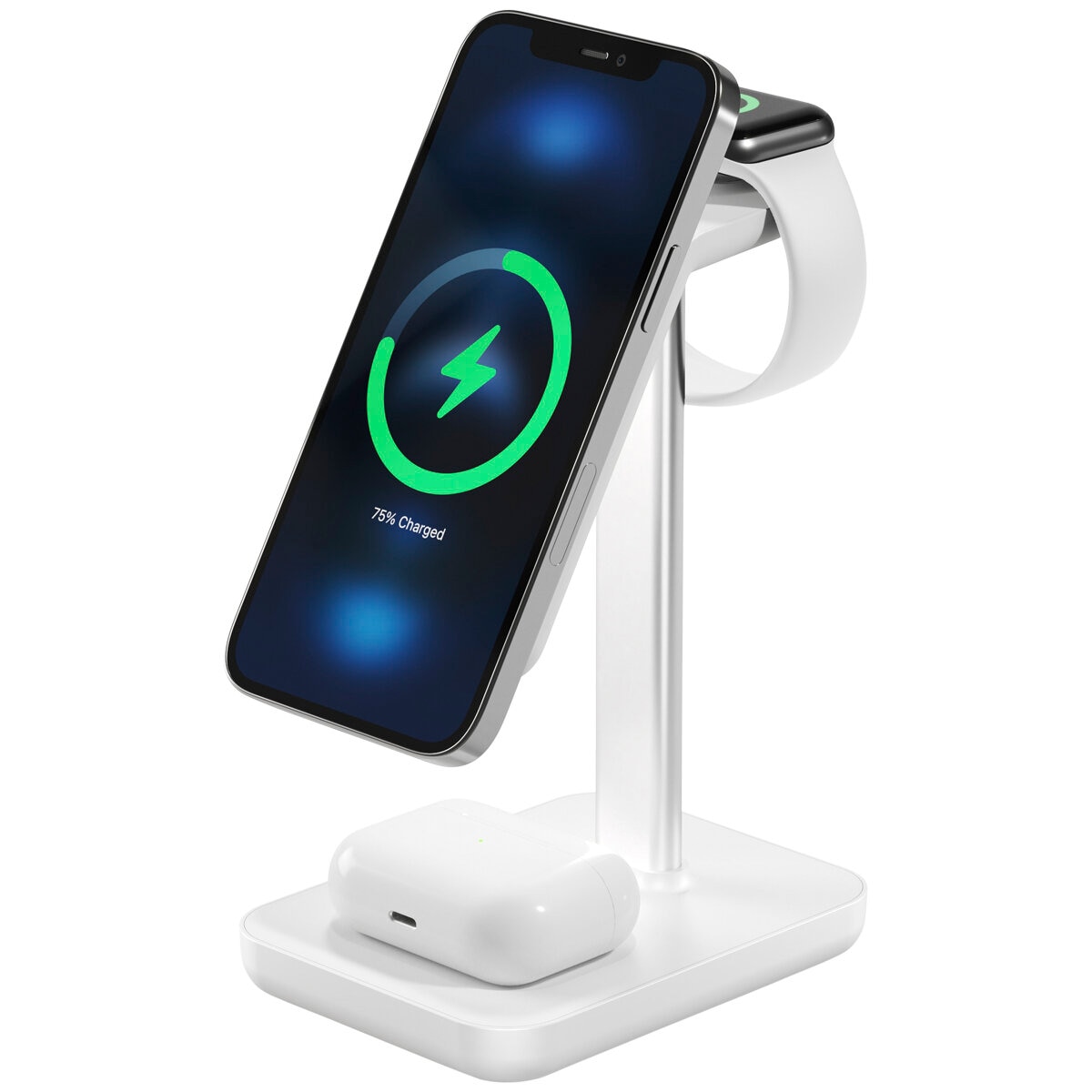 Journey MagSafe Compatible 3-in-1 Wireless Charging Stand JMS31SWH_COSTCO