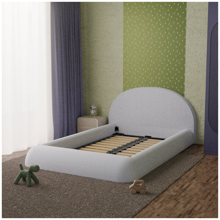 Aesthetik Kids Upholstered King Single Bed Grey