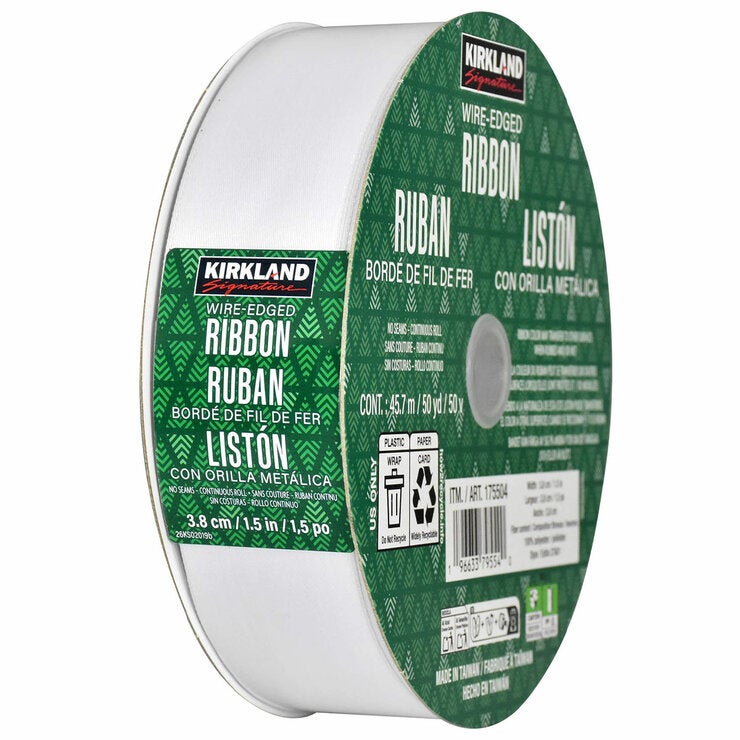 Kirkland Signature Wire Edged Holiday Ribbon 45.7m Kirkland Signature Wire Edged Holiday Ribbon 45.7m