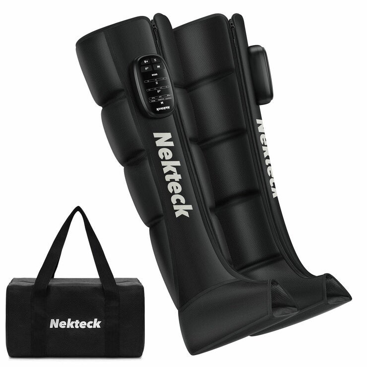 Nekteck Air Compression Full Zipper Leg Massager 2 Pack NTLM15AUBKM