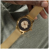 GUESS Monarch Black Lion Mesh Men's Watch GW0702G1