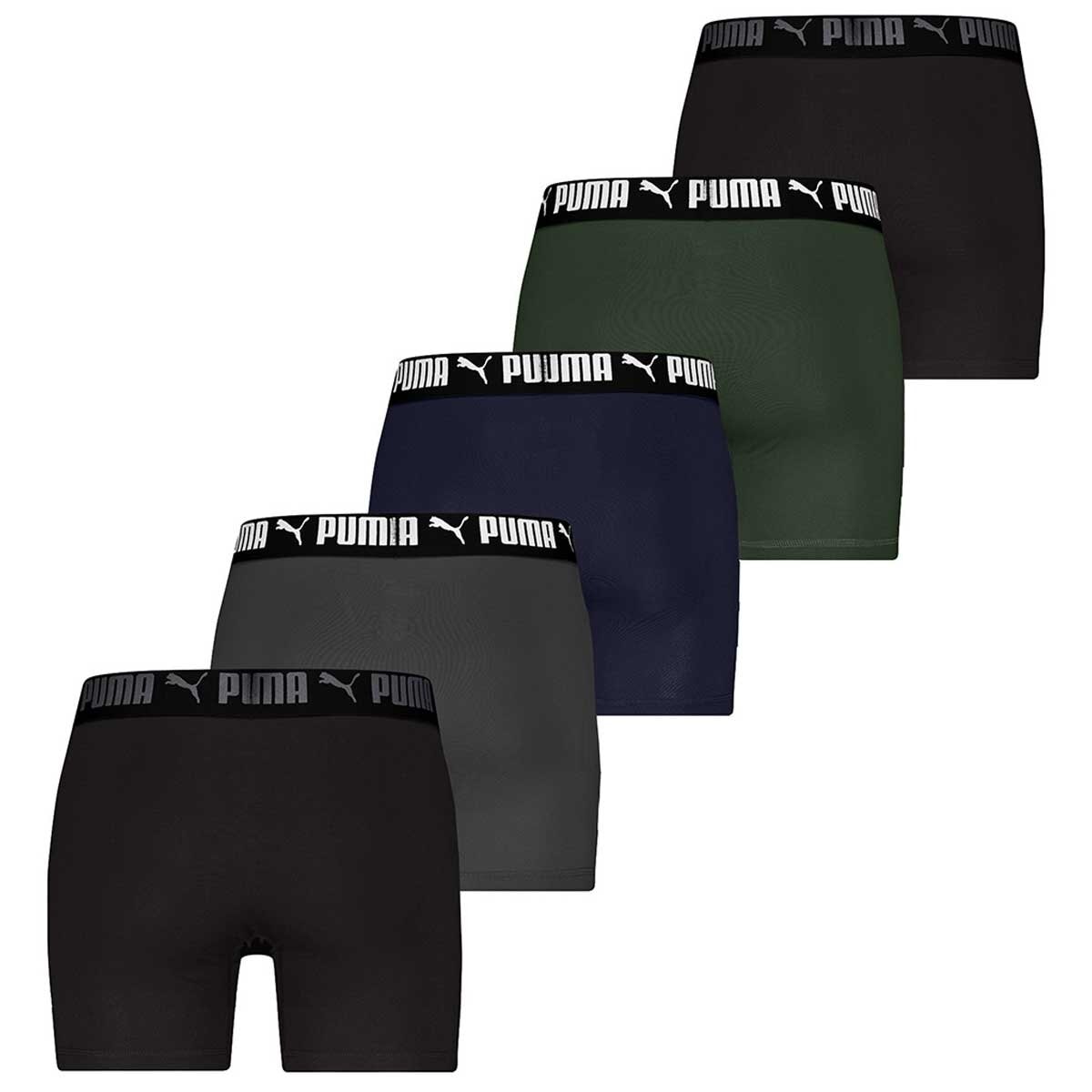 PUMA Boxer 5 Pack Black Grey Green Large Costco Australia
