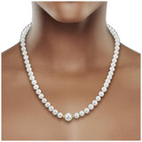 18KT Yellow Gold 6-7mm and 9-10mm Cultured Pearl Strand