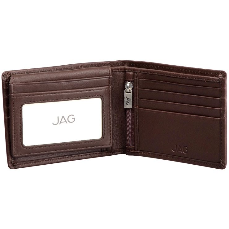 JAG Fold Side Zip Wallet Brown Costco Australia