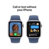 Apple Watch SE GPS + Cellular 40mm Silver Aluminium Case With Denim Sport Band M/L
