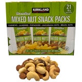 Kirkland Signature Unsalted Mixed Nut Snack Packs 21 x 45g