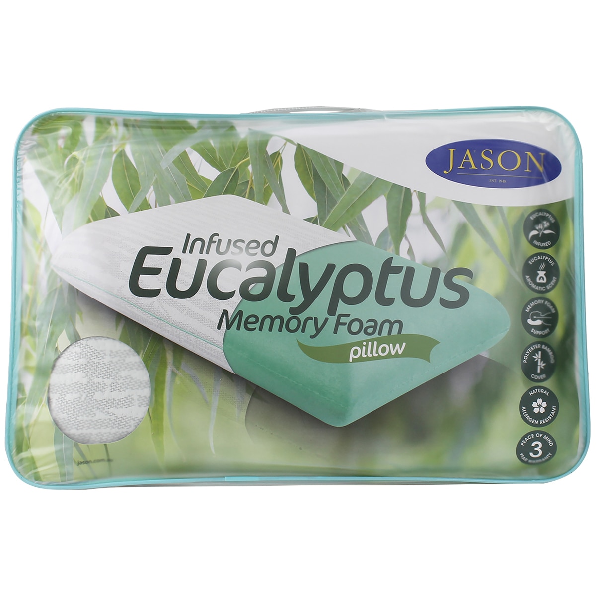 WAM Jason Scented Memory Foam Pillow - Eucalyptus