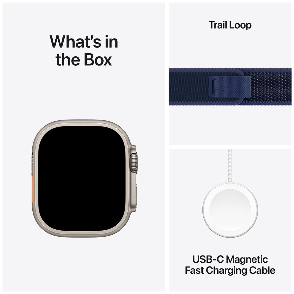 Apple Watch Ultra 2 GPS + Cellular 49mm Natural Titanium Case With Blue Trail Loop M/L