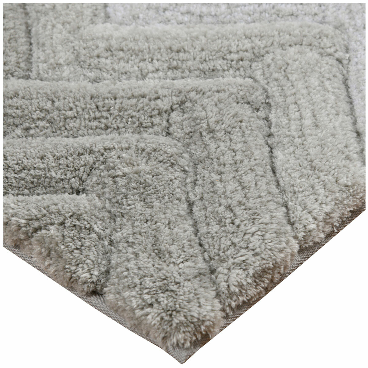 Riviera Homes Chevron Bath Mat 2 Pack Light Grey Riviera Homes Chevron Bath Mat 2 Pack Light Grey