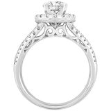 18KT White Gold 2.00ctw Round Diamond 0.90ct Centre Ring