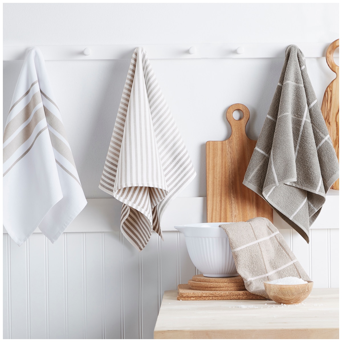 Town & Country Bistro Kitchen Towel 8pk Natural Stripe Costco Australia