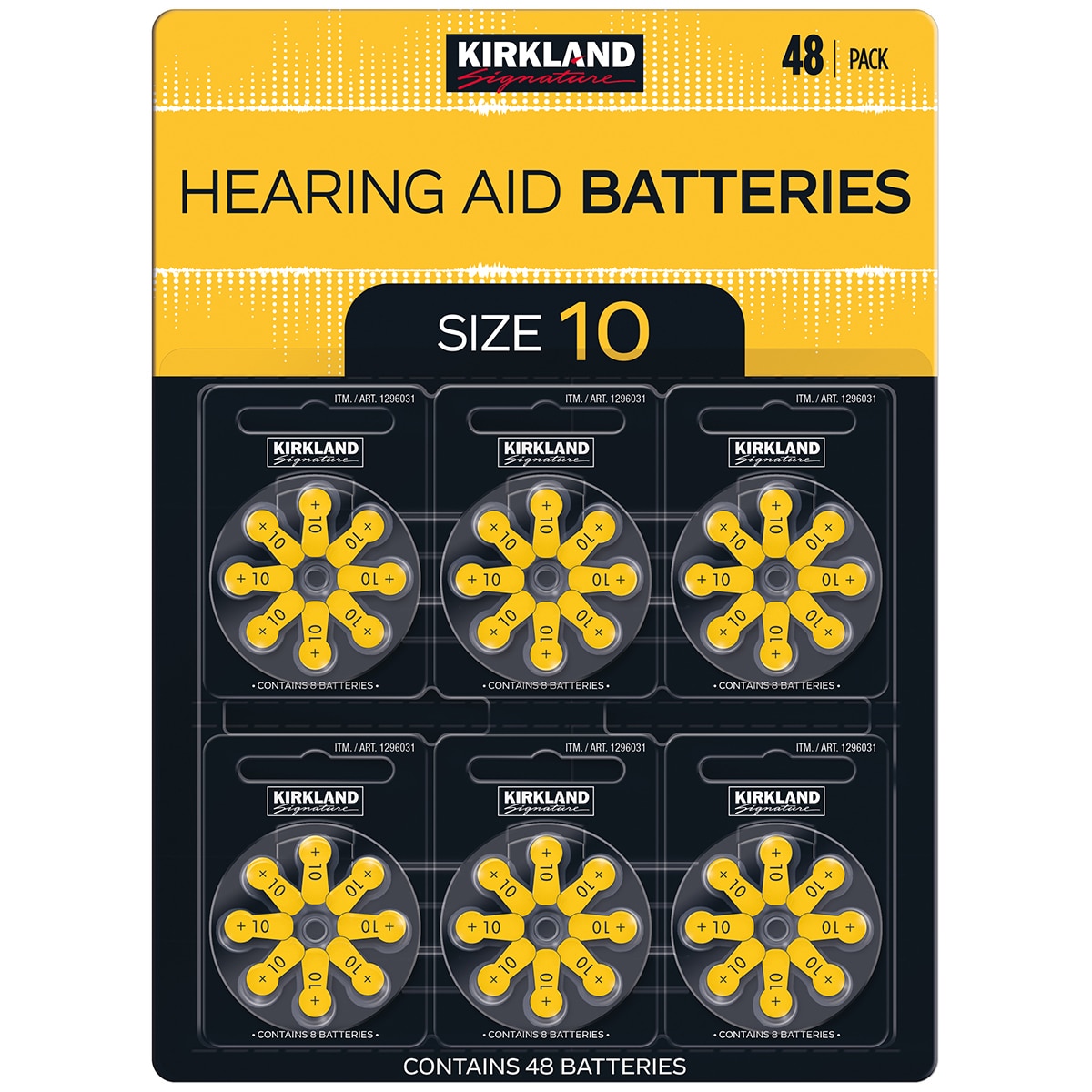 Kirkland Signature Hearing Aid Batteries Size 10 2x48 pack