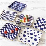 overandback Appetiser Square Plates 6 Piece Set