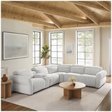 Aiden & Ivy Fabric Power Reclining Sectional With Power Headrests
