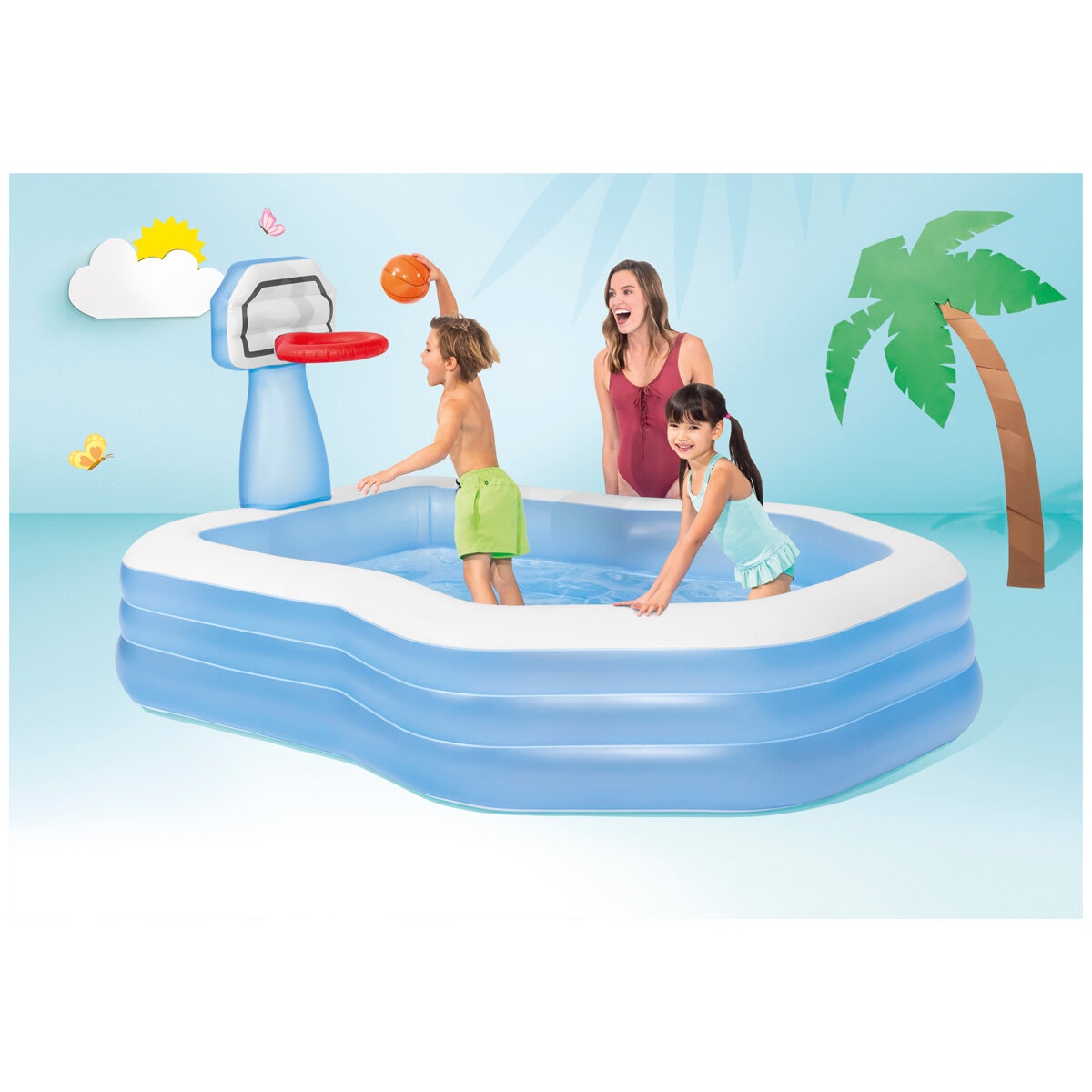 Intex Inflatable Swim Centre Shootin' Hoops Family Pool
