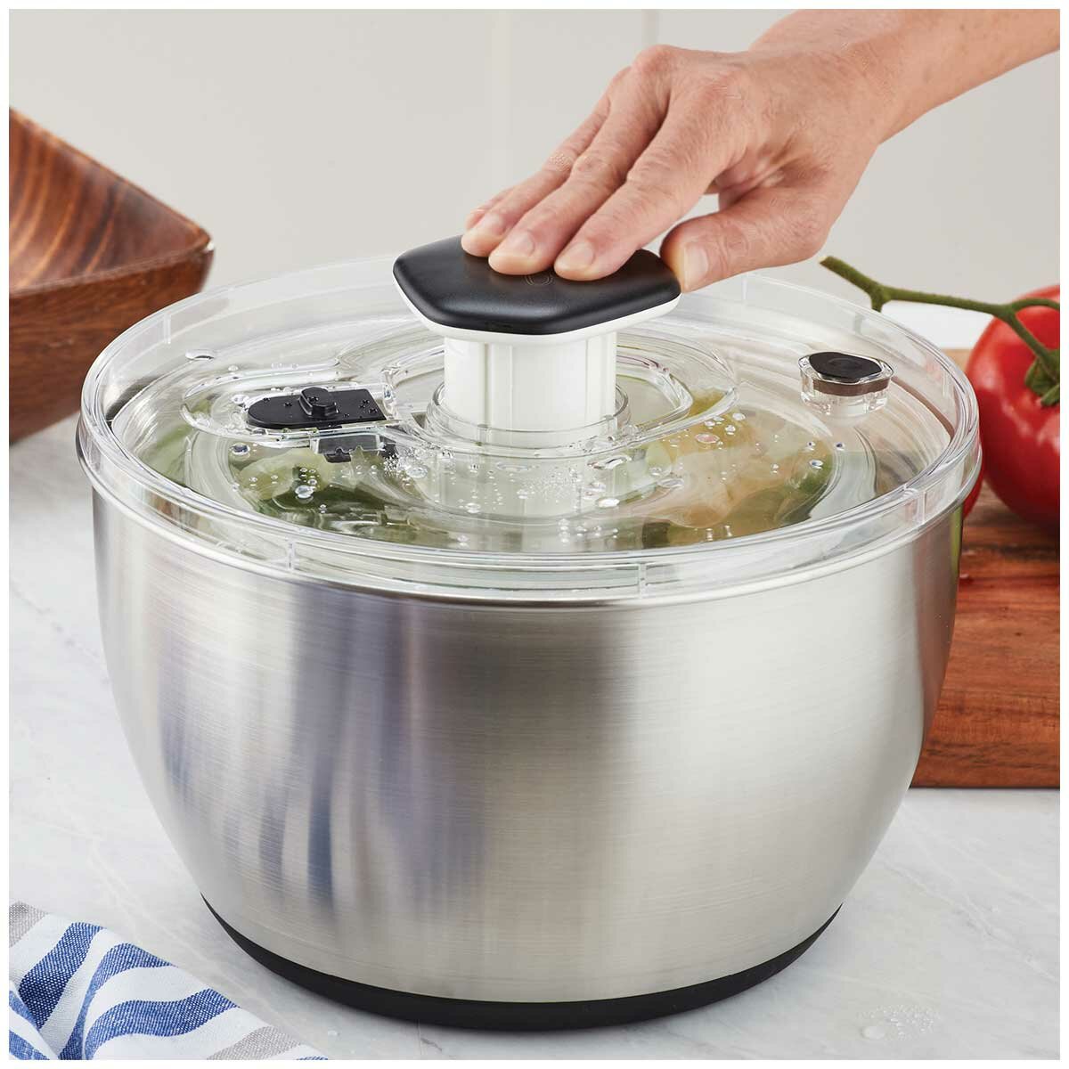 MIU Stainless Steel Salad Spinner 6L MIU Stainless Steel Salad Spinner 6L