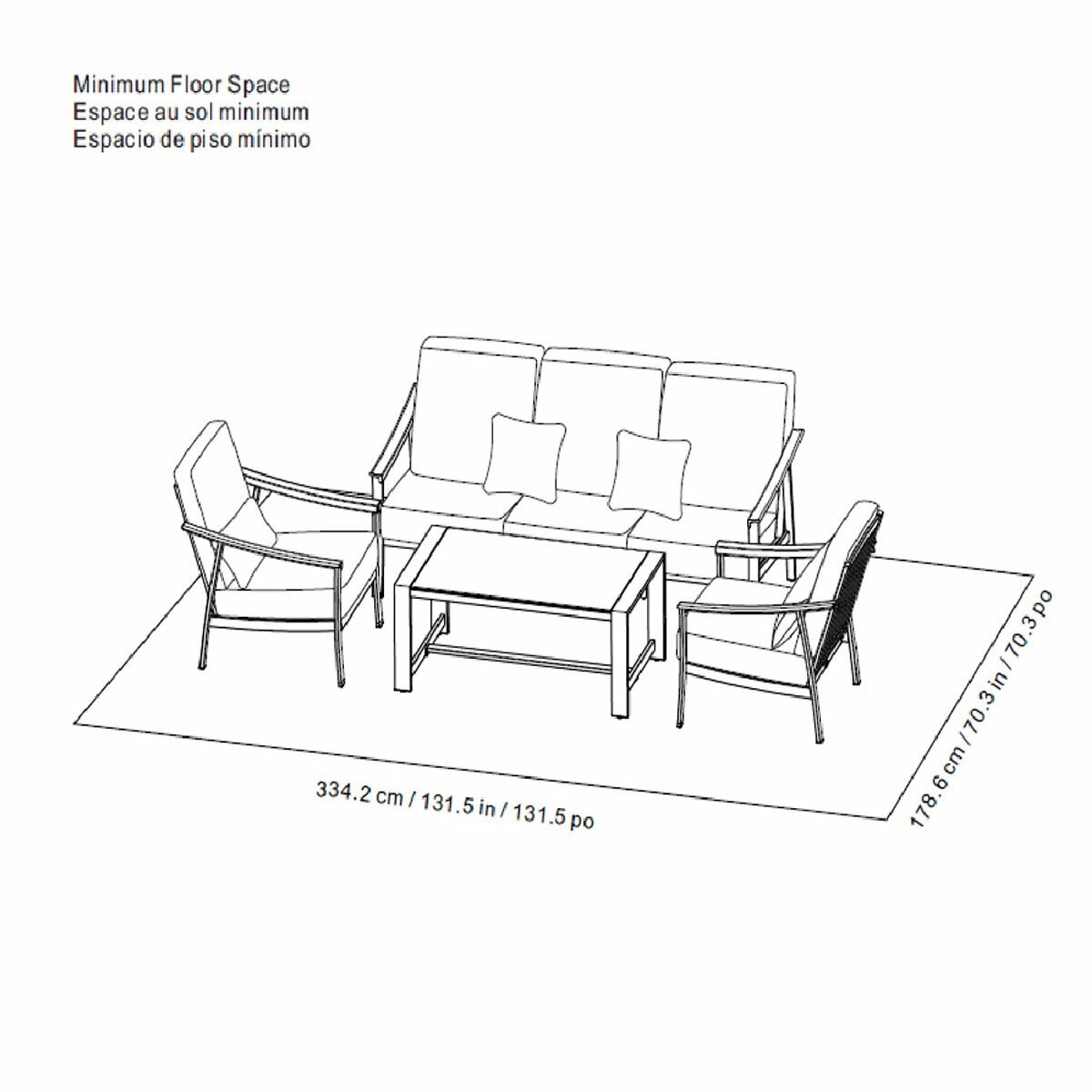 Agio Stinsley 4 Piece Seating Set