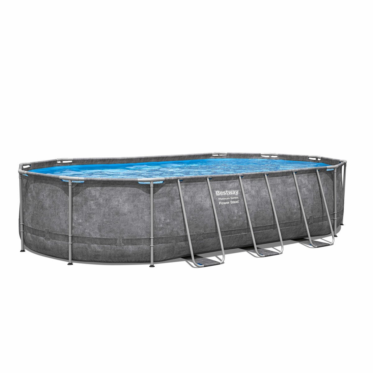 Bestway Platinum Series Power Steel Above Ground Pool Set 6.1m Bestway Platinum Series Power Steel Above Ground Pool Set 6.1m
