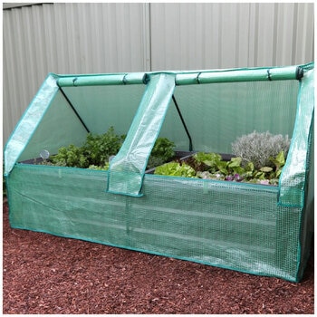 Greenlife Large Drop Over PE Greenhouses 1850 x 950 x 1020 mm With Netting Covers 2 Pack