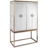 Cafe Lighting and Living Rochester II Mirrored Bar Cabinet Antique